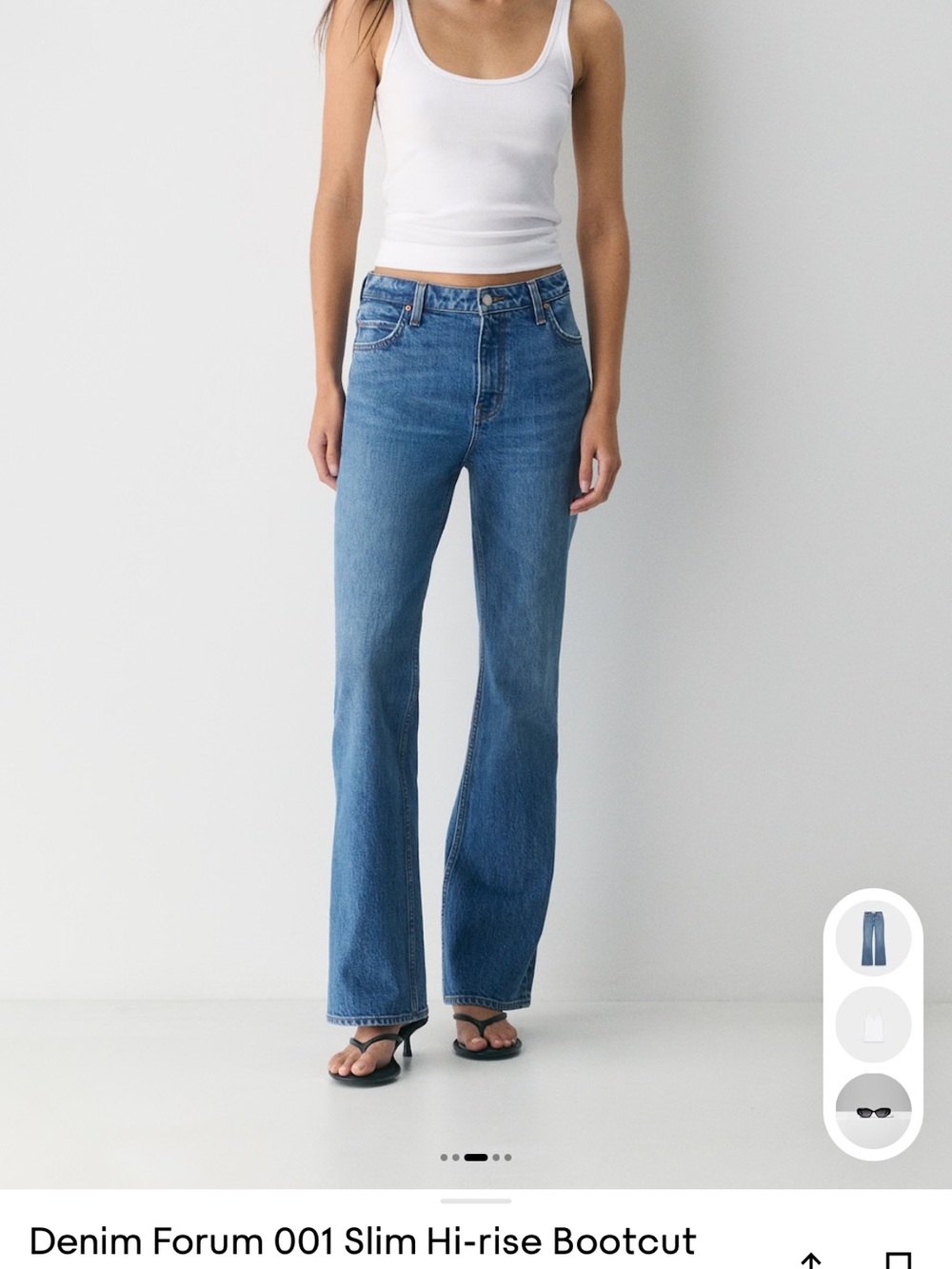 Slim Hi-Rise Bootcut Jeans in Blue